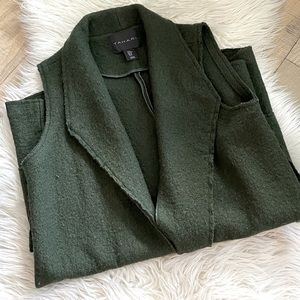 Tahari Wool Blend Dark Green Duster/Vest (M)
